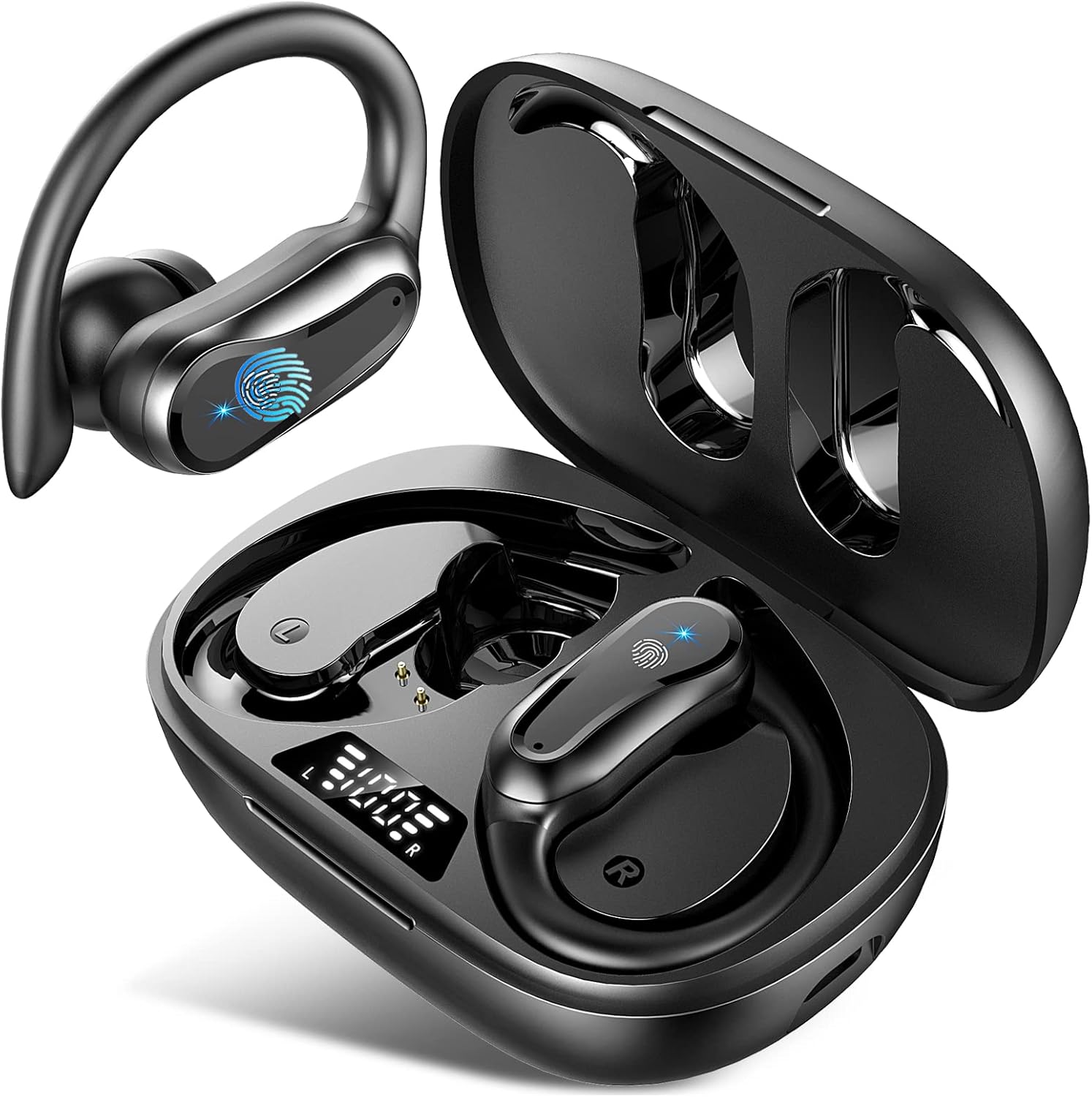 Rulefiss Wireless Earbuds: 42H Playtime, Hi-Fi Stereo, IP7 Waterproof