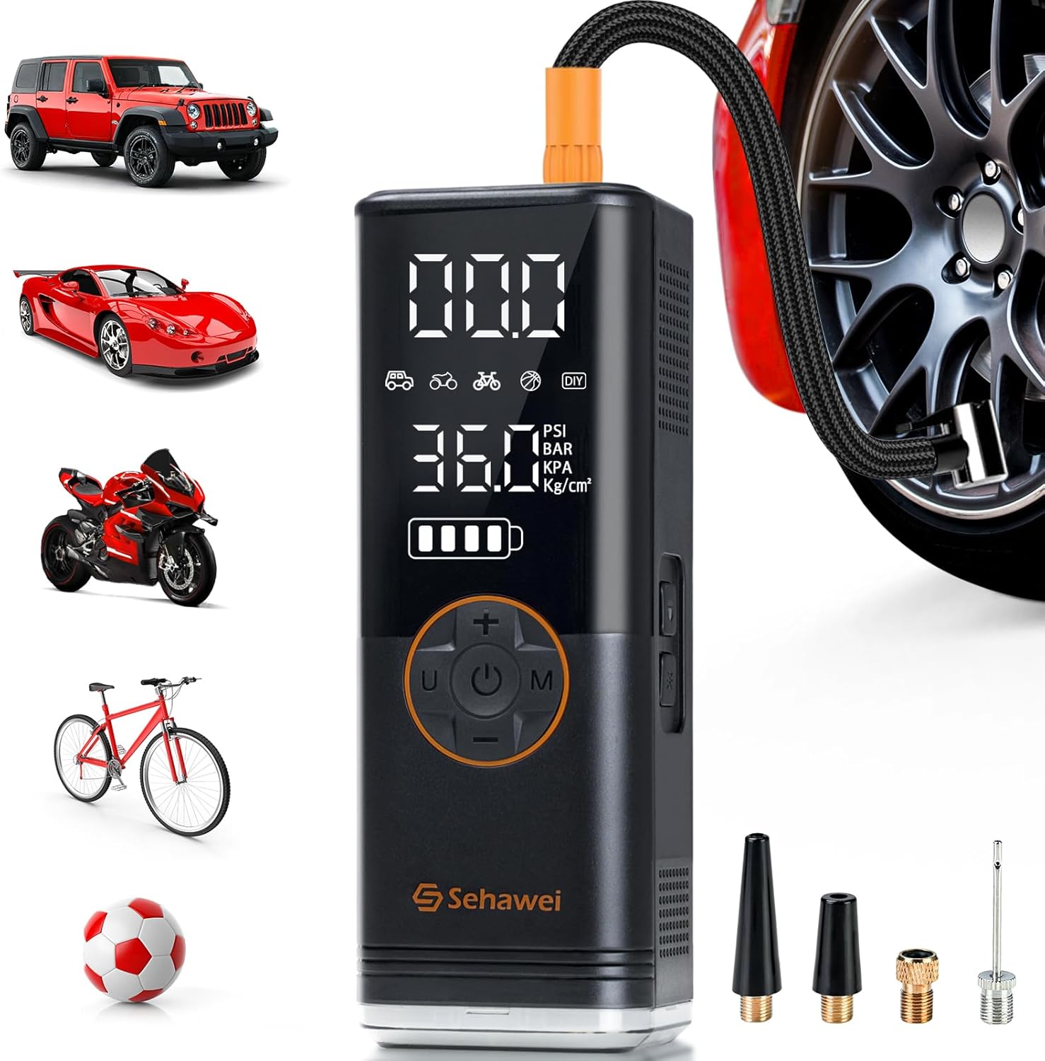 Fast Inflate 150PSI Tire Pump by Sehawei