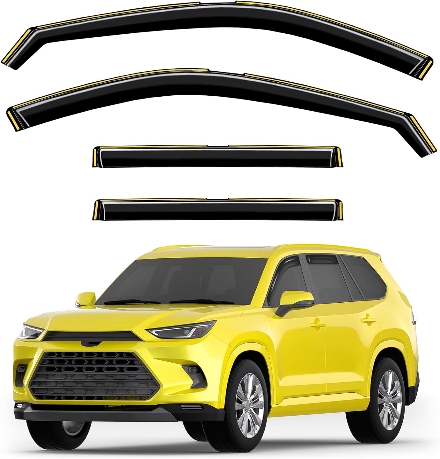 in-Channel Window Rain Guards for Toyota Grand Highlander 2024 2025