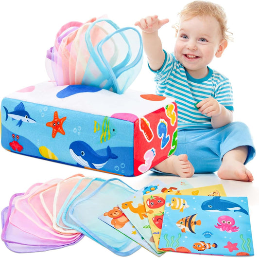Montessori Baby Tissue Box: Sensory Fun for Infants!