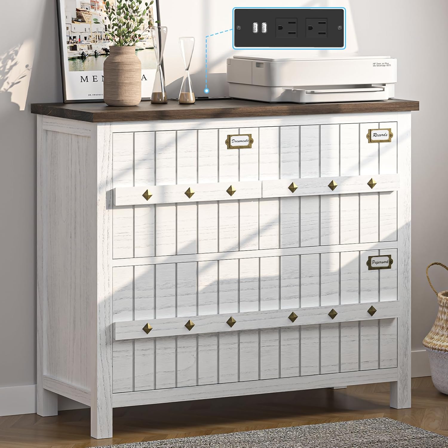 Organize in Style with TVU 3-Drawer Charging Cabinet