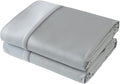 CalKing Flat Sheet 2 Pack 400 TC Egyptian Cotton Grey - Wrinkle