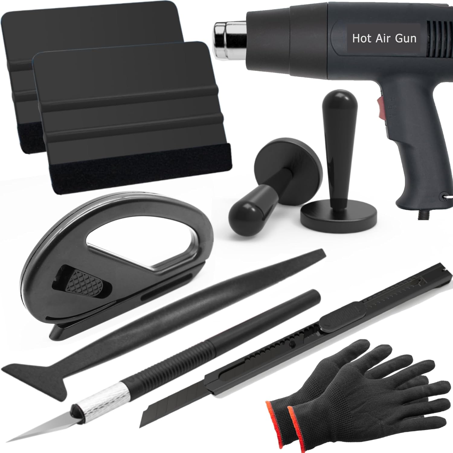 Spanno Heat Gun for Vinyl Wrap and Complete Car Wrapping Kit