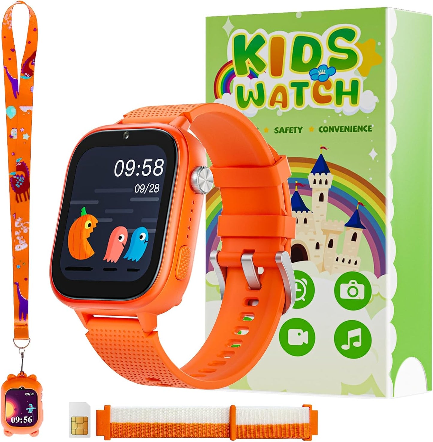 OKYUK 4G Smartwatch for Kids with Games and SOS Feature