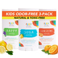 Kids Deodorant Variety Pack - Natural, Aluminum-Salt Free - 3 Pack