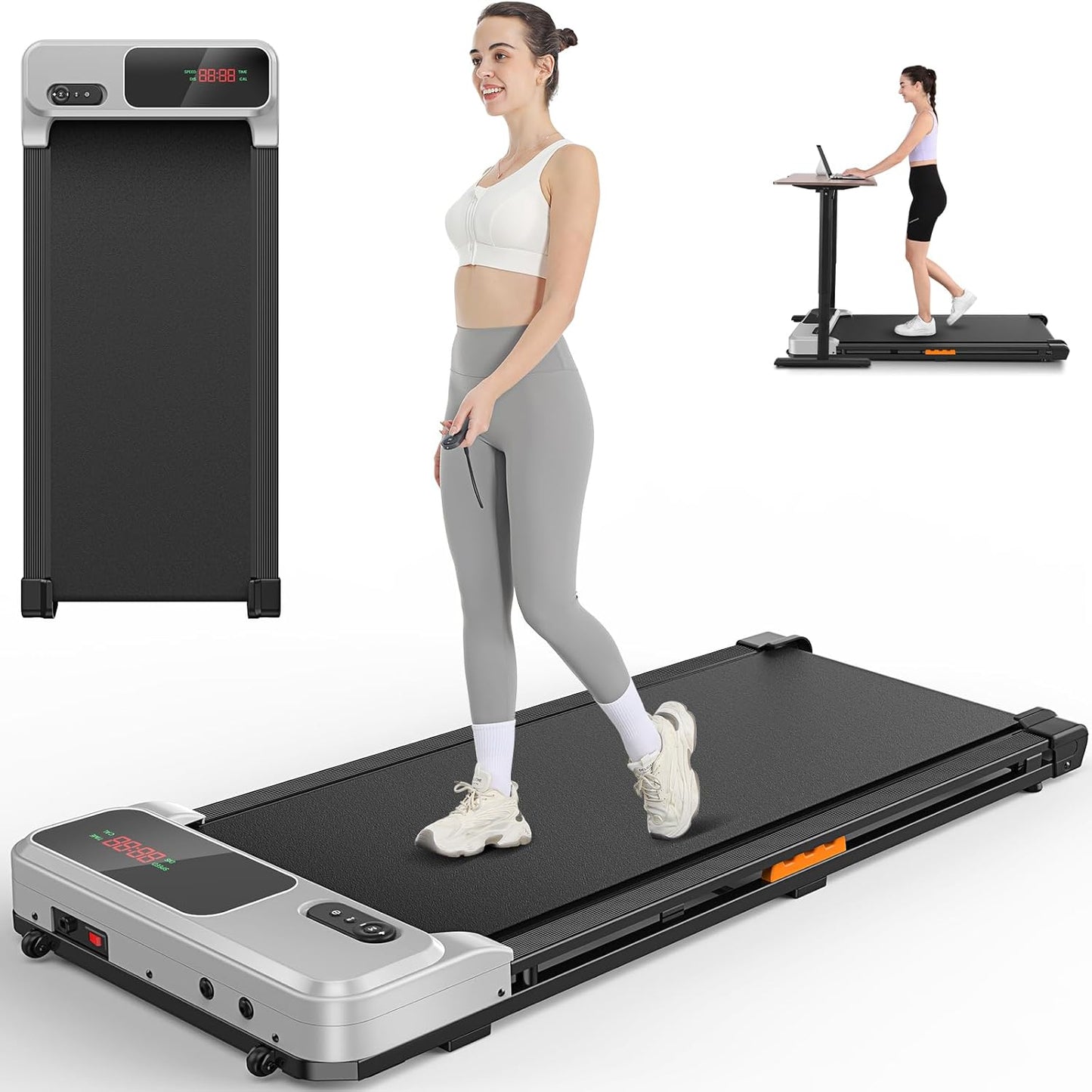 Compact FUNMILY 3-in-1 Under Desk Treadmill - Quiet & Portable!