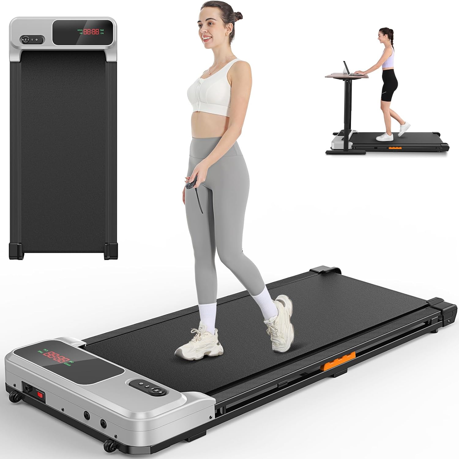 Compact FUNMILY 3-in-1 Under Desk Treadmill - Quiet & Portable!