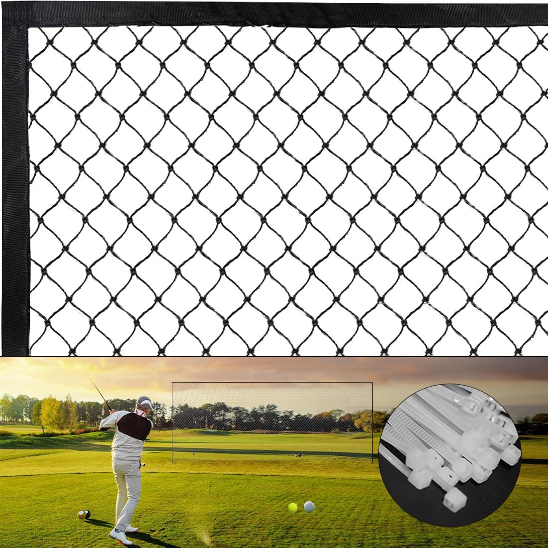 High Impact Black Golf Net by ASENVER