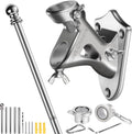 T304 Stainless Steel Heavy Duty Flag Pole Kit - Durable Wall Mount