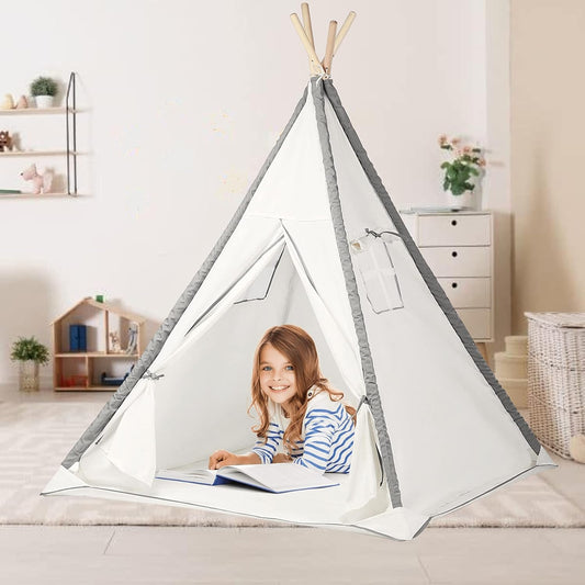 Play22 Kids Teepee Tent with Mat & Carry Case - Indoor Fun for Toddlers!