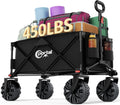 PORTAL Collapsible Folding Utility Beach Wagon Carts - Large Capacity