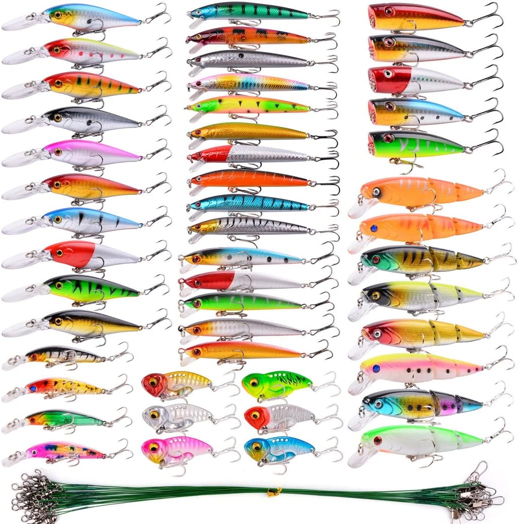 Fishing Lures Kit Mixed for Saltwater Freshwater Fishing Success
