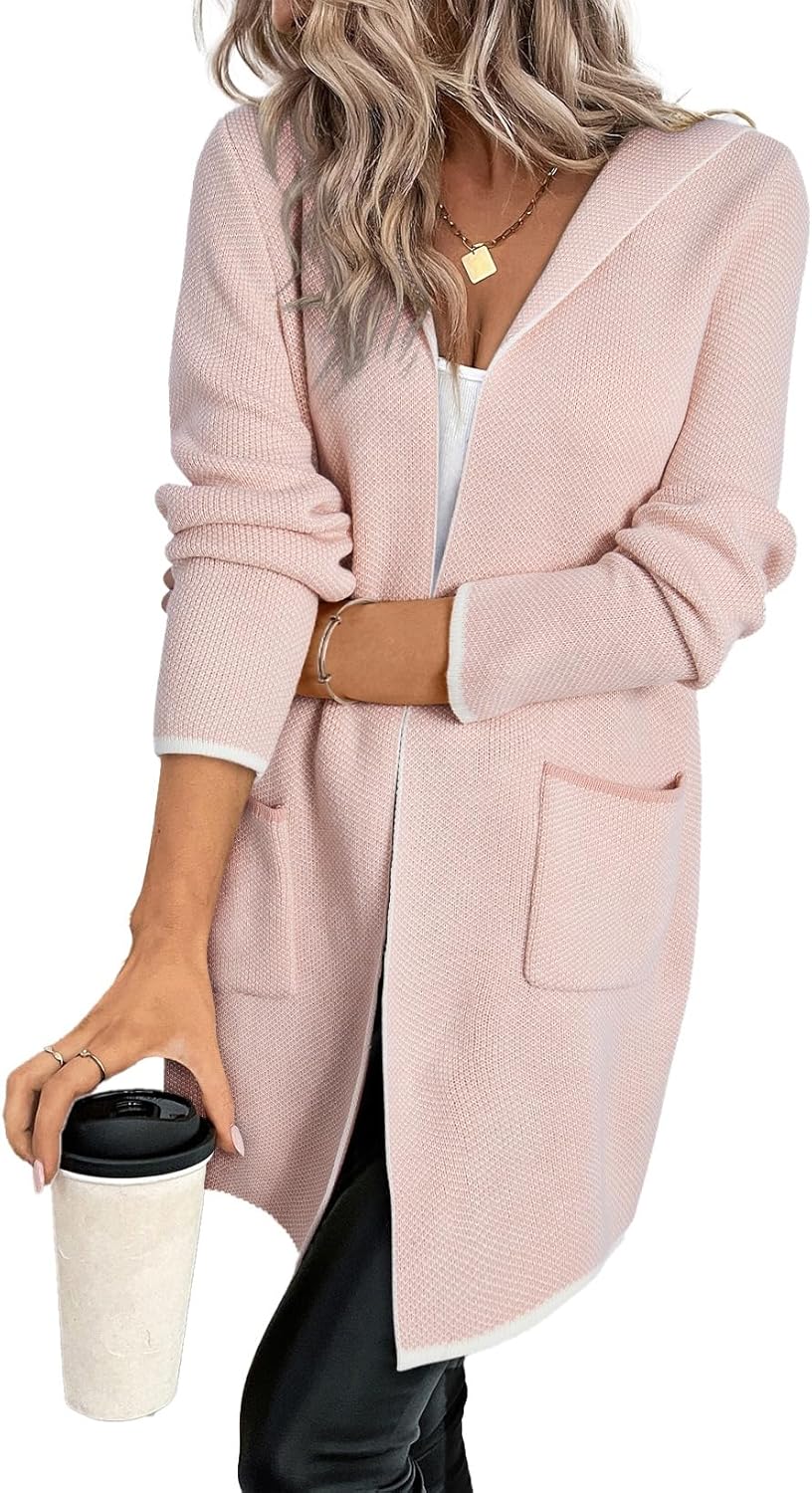 Sidefeel Womens Fall Outfits Long Sleeve Open Front Cardigan