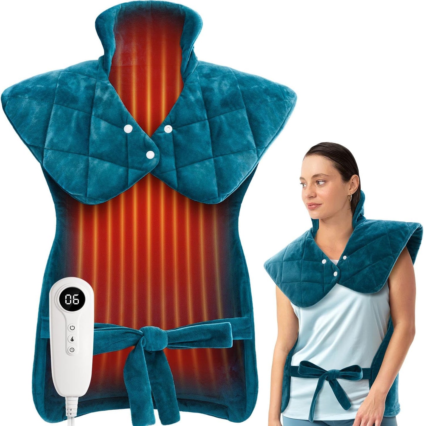 Weighted Electric Heating Pad for Neck and Back Pain Relief