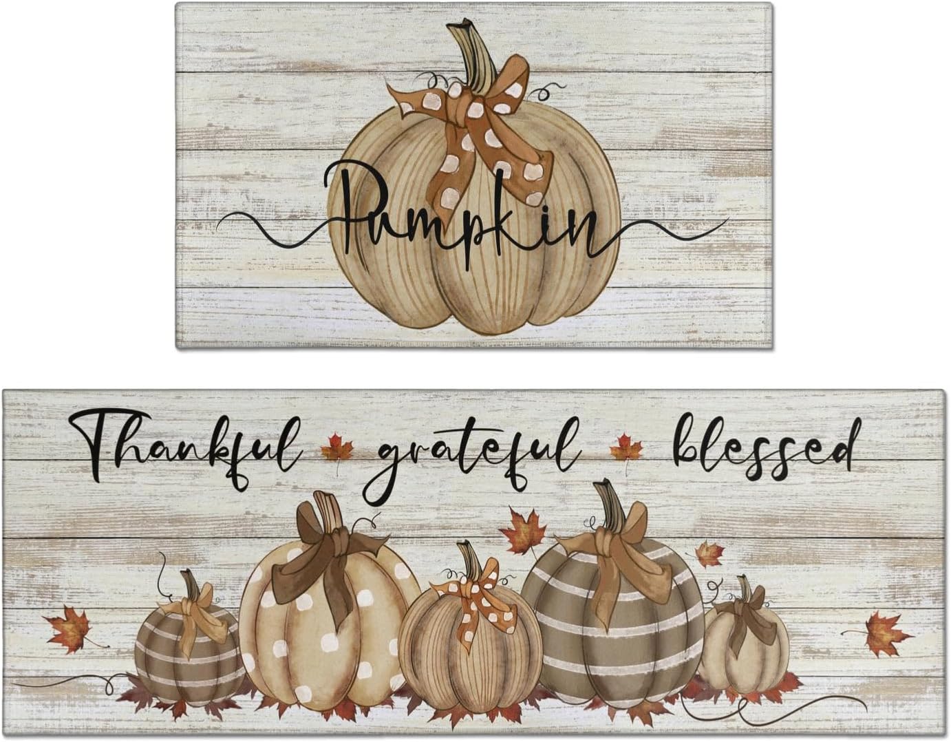 Fall Kitchen Rugs by Twyt Decor: Non Slip & Waterproof