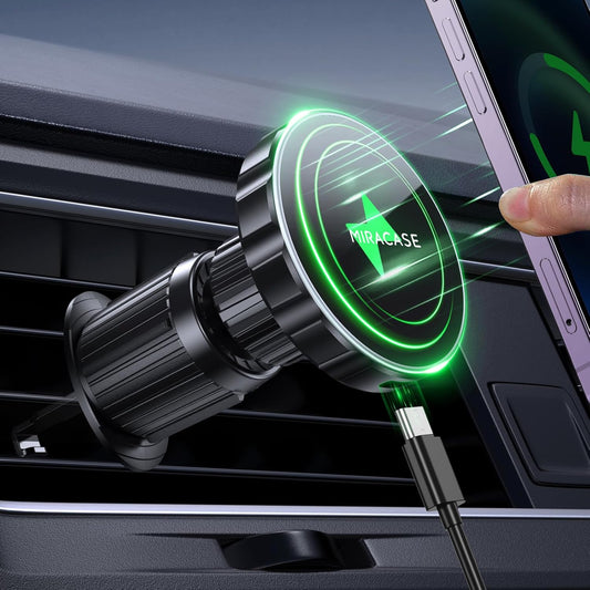 Miracase Magnetic Car Charger: 15W Fast Charge