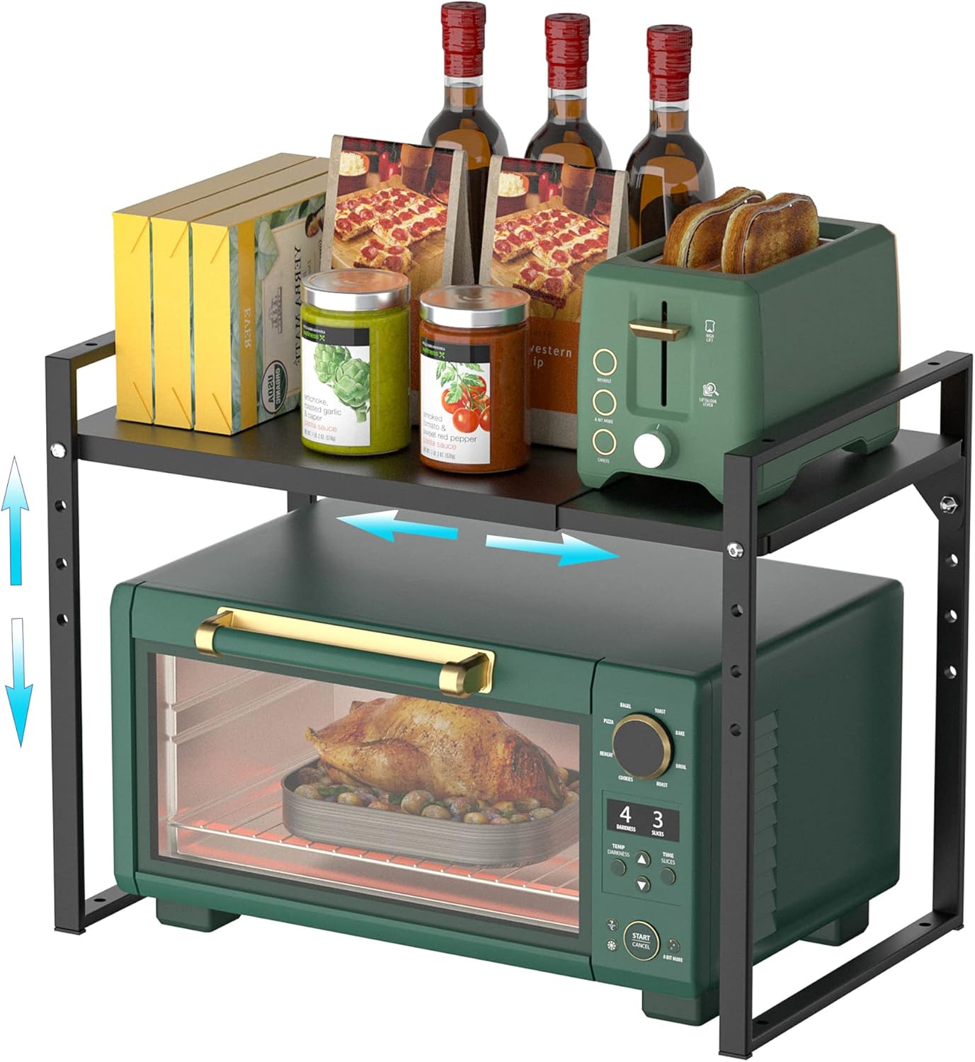 Adjustable Microwave Shelf - Organize with Ease