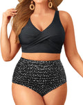 Aqua Eve Women Plus Size Two Piece Swimsuit - High Waist Tummy Control