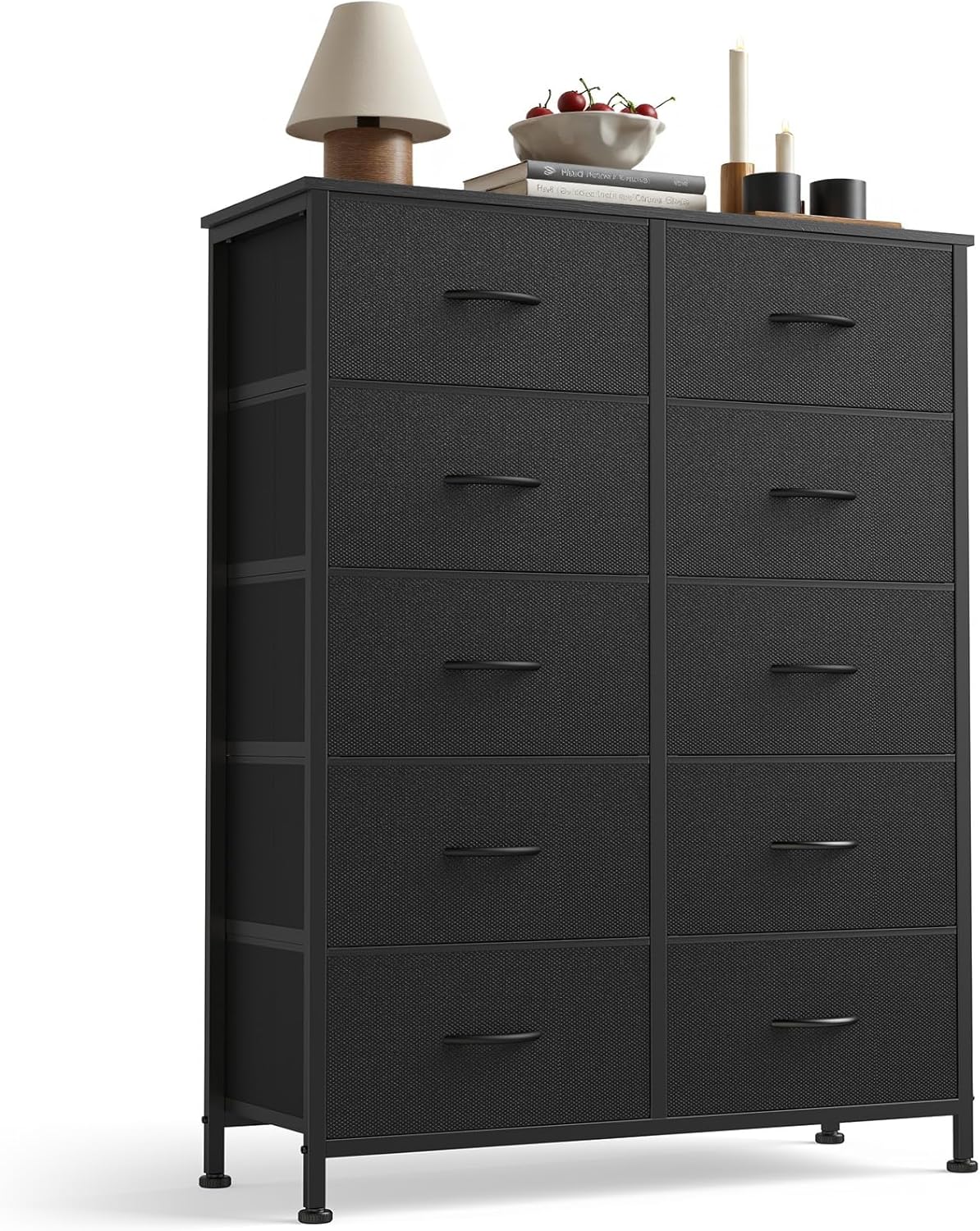 10 Drawer Fabric Dresser Storage Tower for Bedroom and Closet