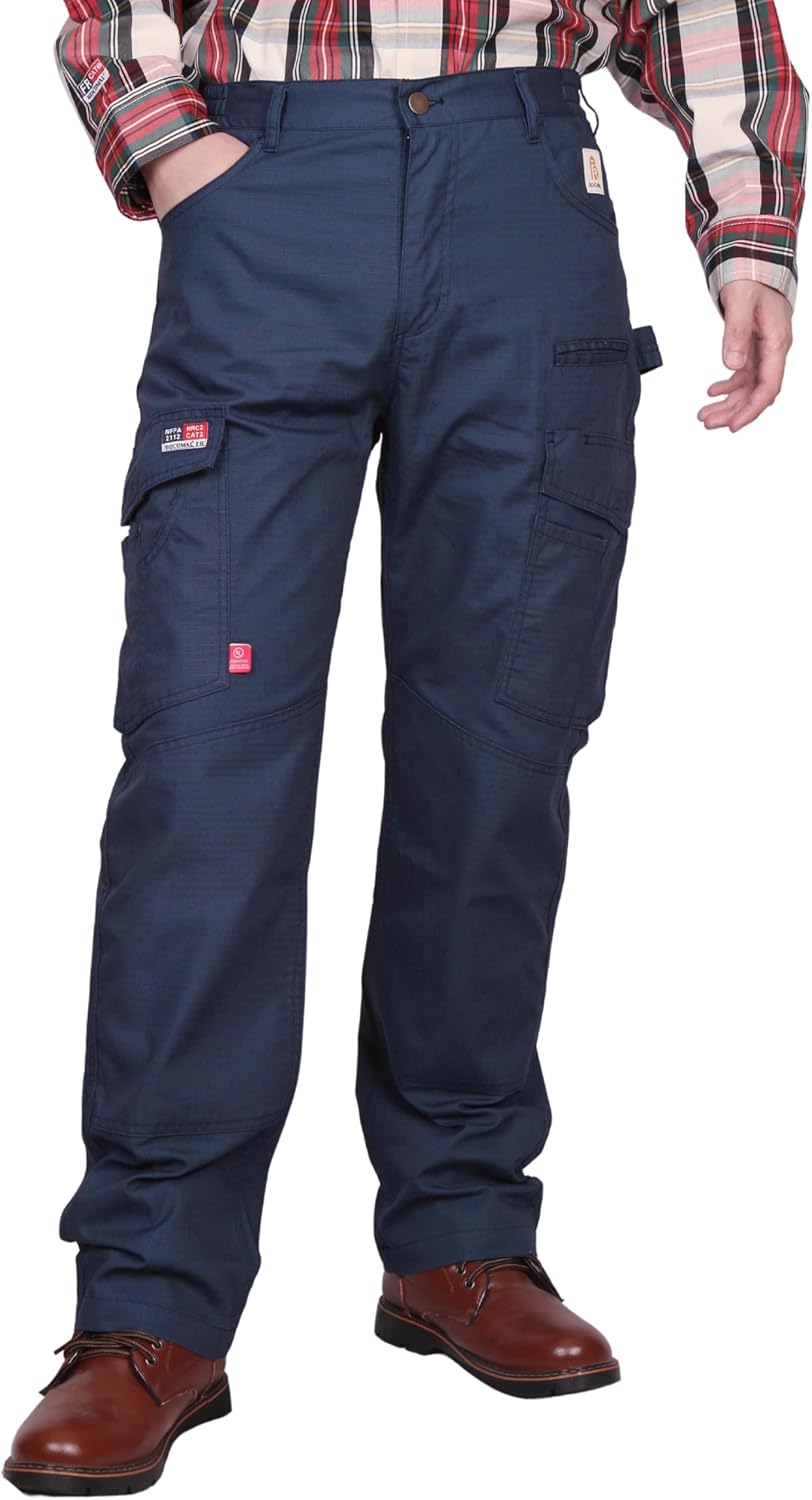 BOCOMAL FR Pants Cargo Pockets Lightweight Water Repellent Jeans