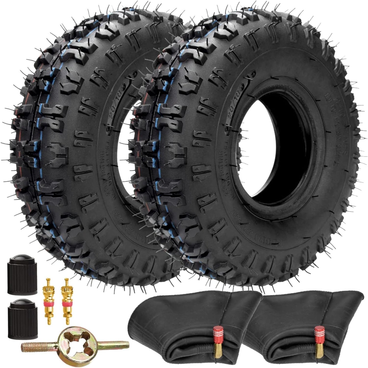Durable 4.10-4 Tire and Inner Tube Set for Lawn Mowers