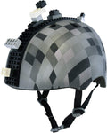 Raskullz Block Hawk Child Bike Helmets - Customizable 8-Bit Mohawk