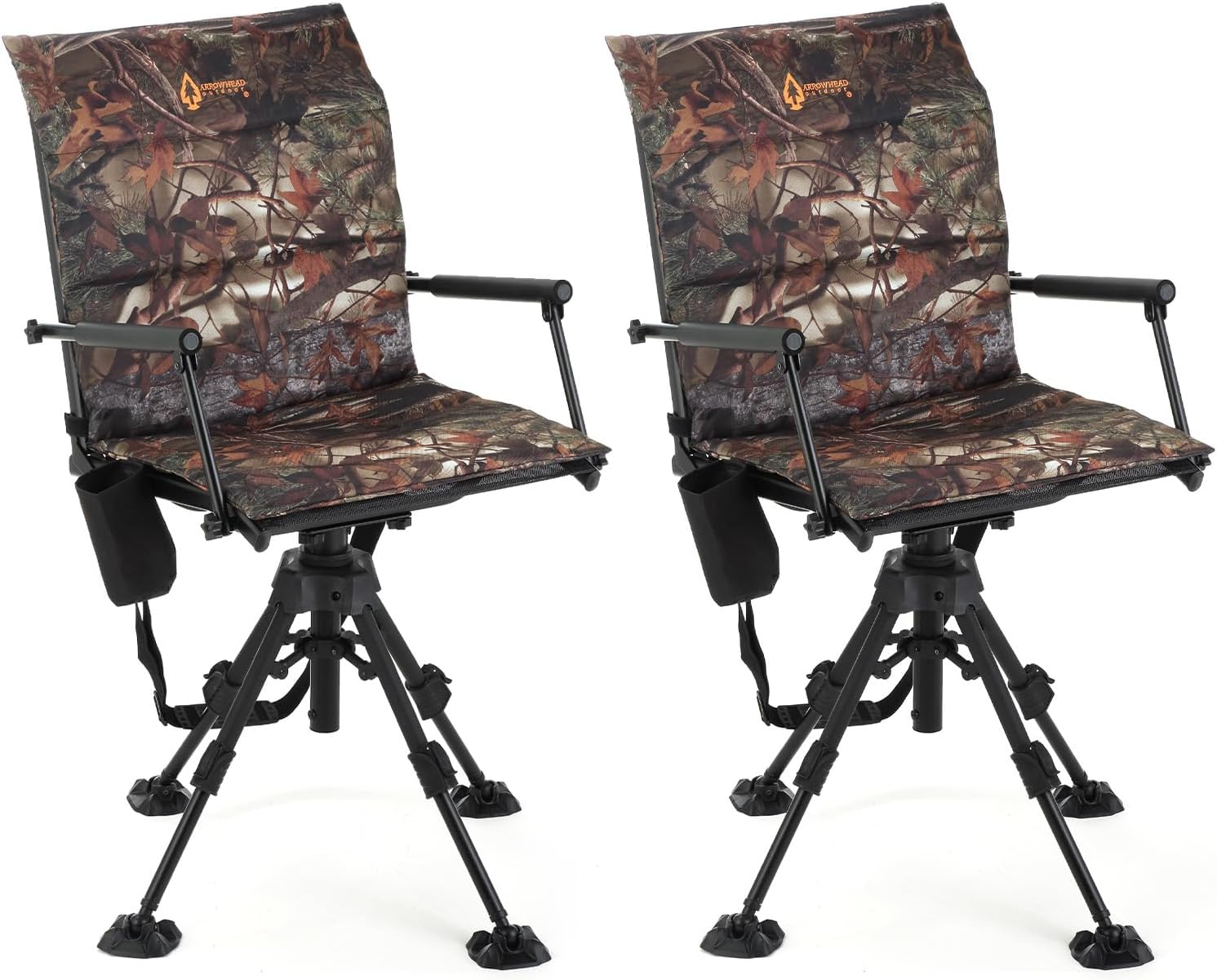 360 Hunting Swivel Blind Chair with Removable Camouflage Seat Pad