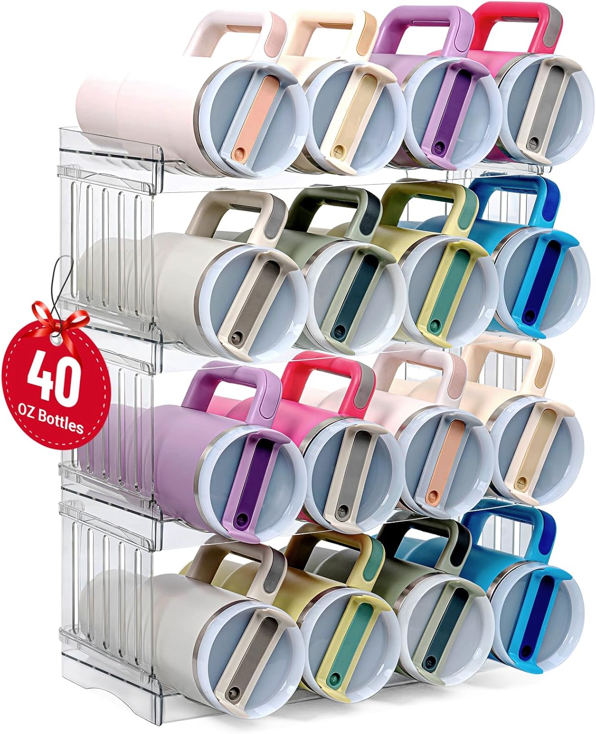 Water Bottle Organizer for Stanley 40 oz Tumbler - Stackable Design