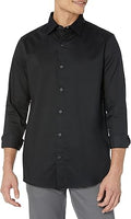 Men's Regular-Fit Long-Sleeve Stretch Dress Shirt for Comfort
