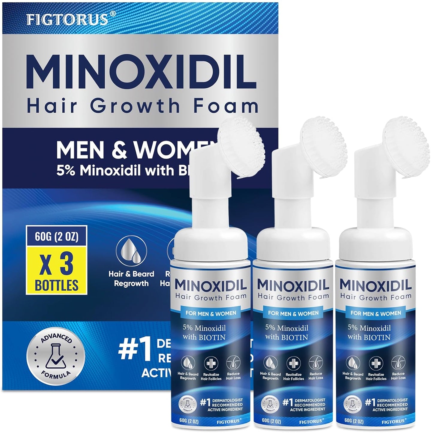 5% Minoxidil Foam for Men and Women Hair Growth Solution
