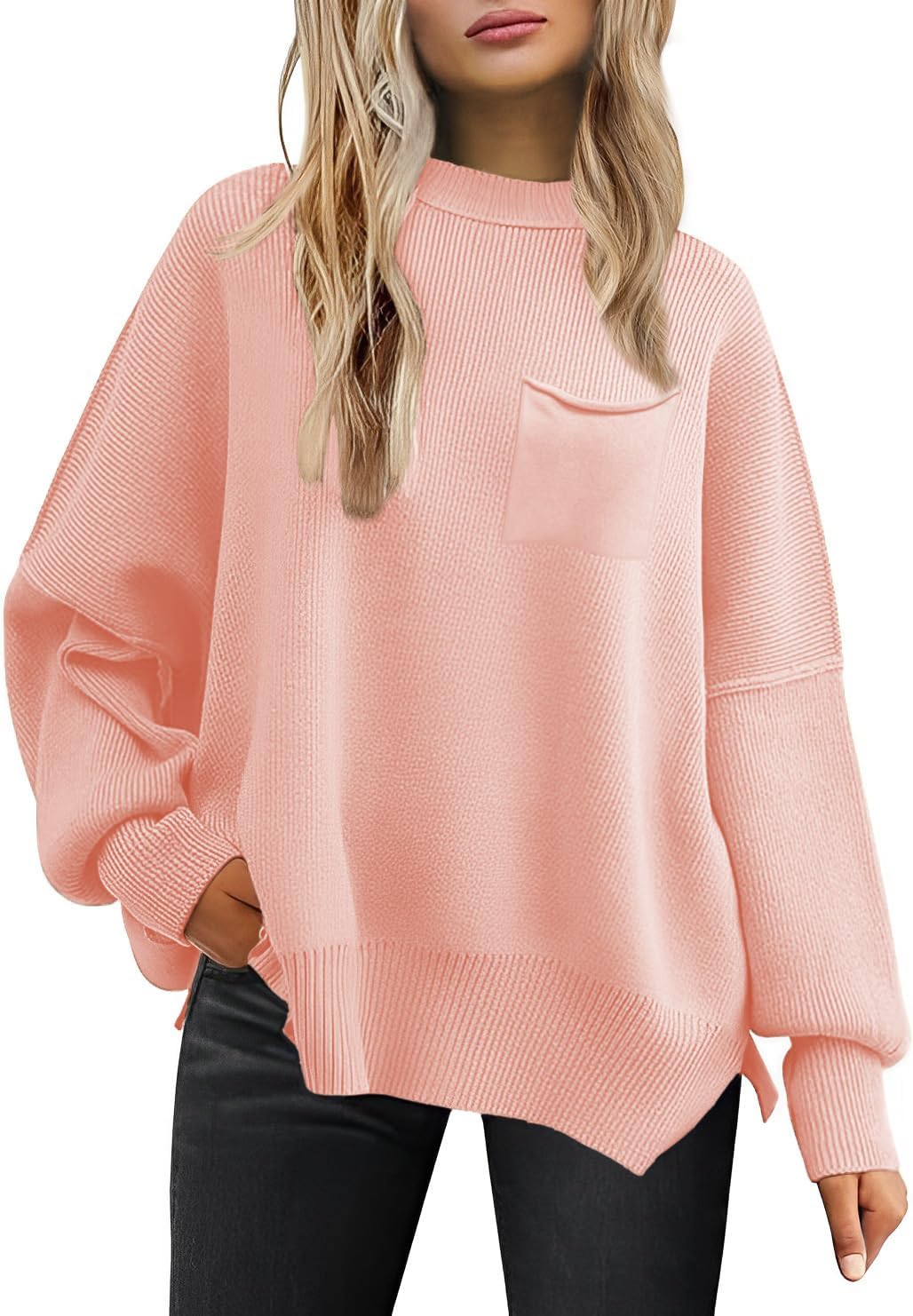 Women's Oversized Sweaters 2025 Crewneck Long Sleeve Pullover