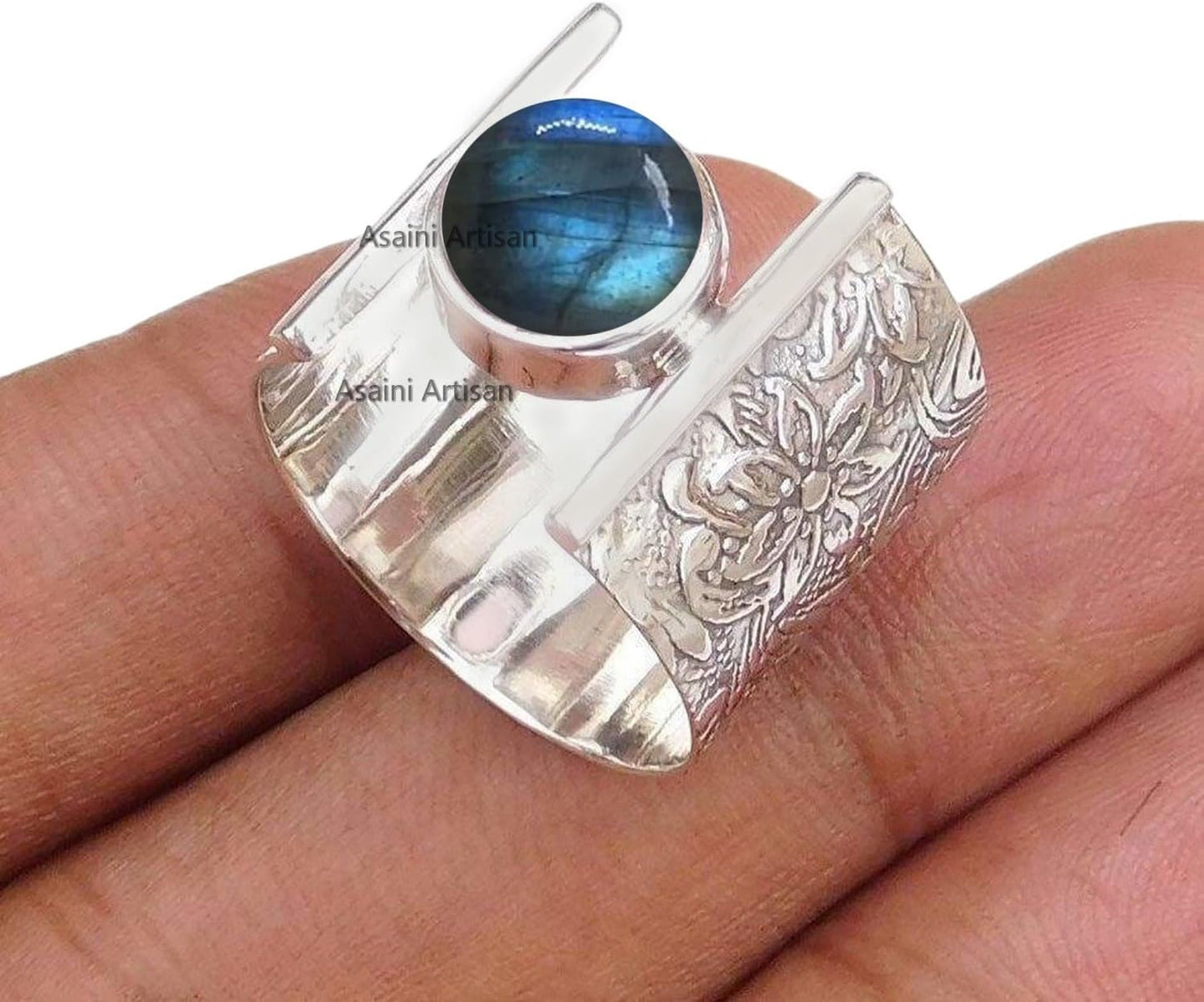 7MM Round Gemstone Sterling Silver Gift Ring for Women