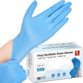 Schneider Blue Vinyl Exam Gloves: 4-mil Medium - Latex-Free