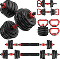 Adjustable Dumbbells 10-90lbs 4-in-1 Free Weight Set - Versatile Home