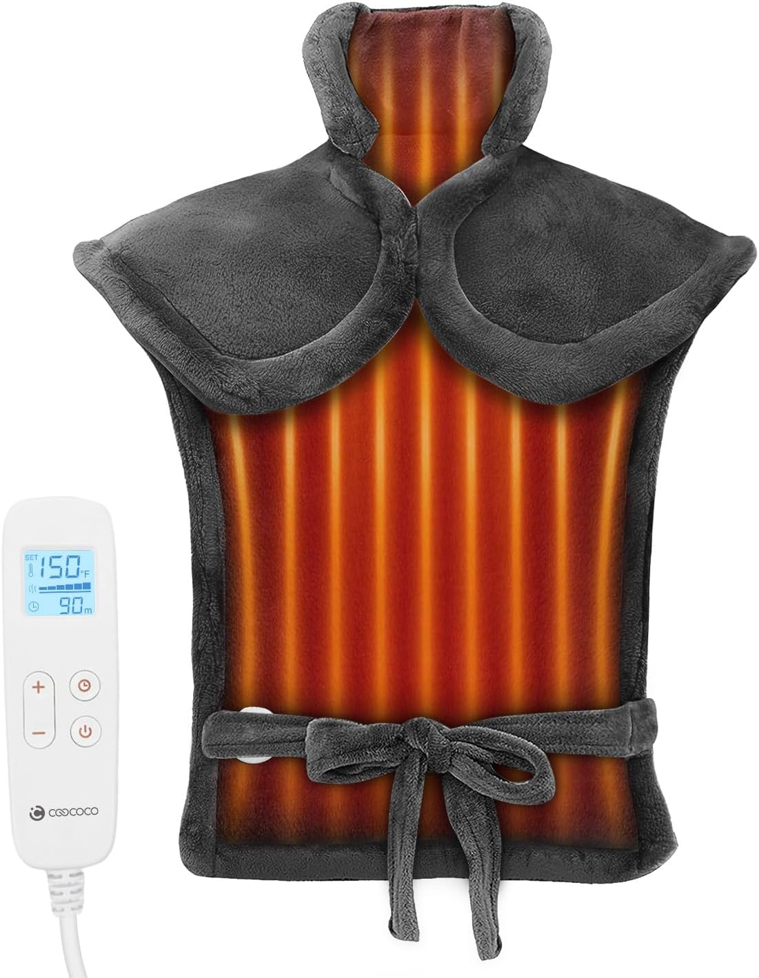CooCoCo Heating Pad for Back Pain Relief and Comfort