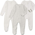 Aablexema Baby Footie Pajamas with Mittens - Cozy 3Pcs Cotton Set