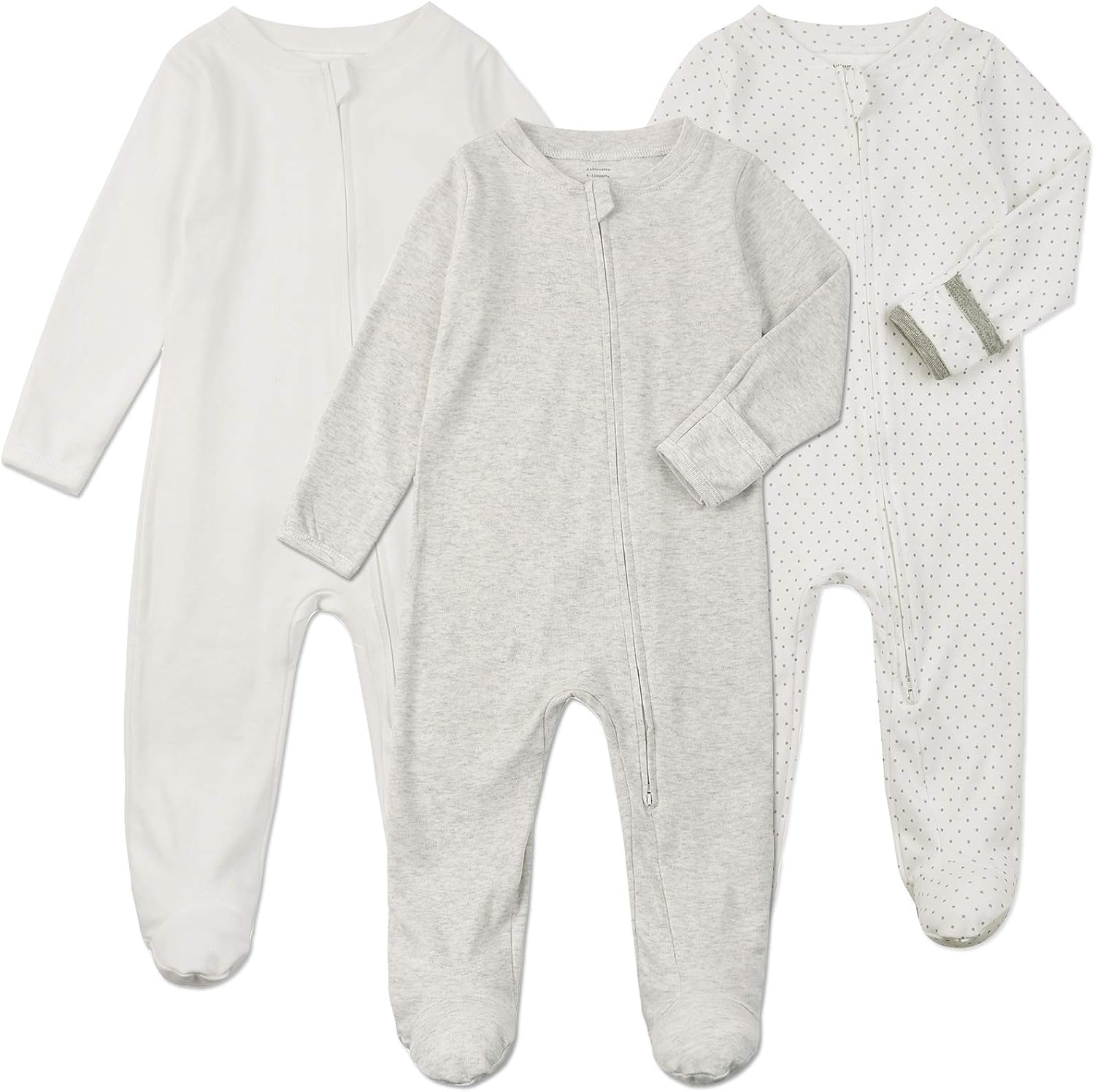 Aablexema Baby Footie Pajamas with Mittens for Cozy Comfort