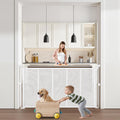 Retractable Baby Gate 34 in Tall, Extends to 55 in - Safe One-Handed