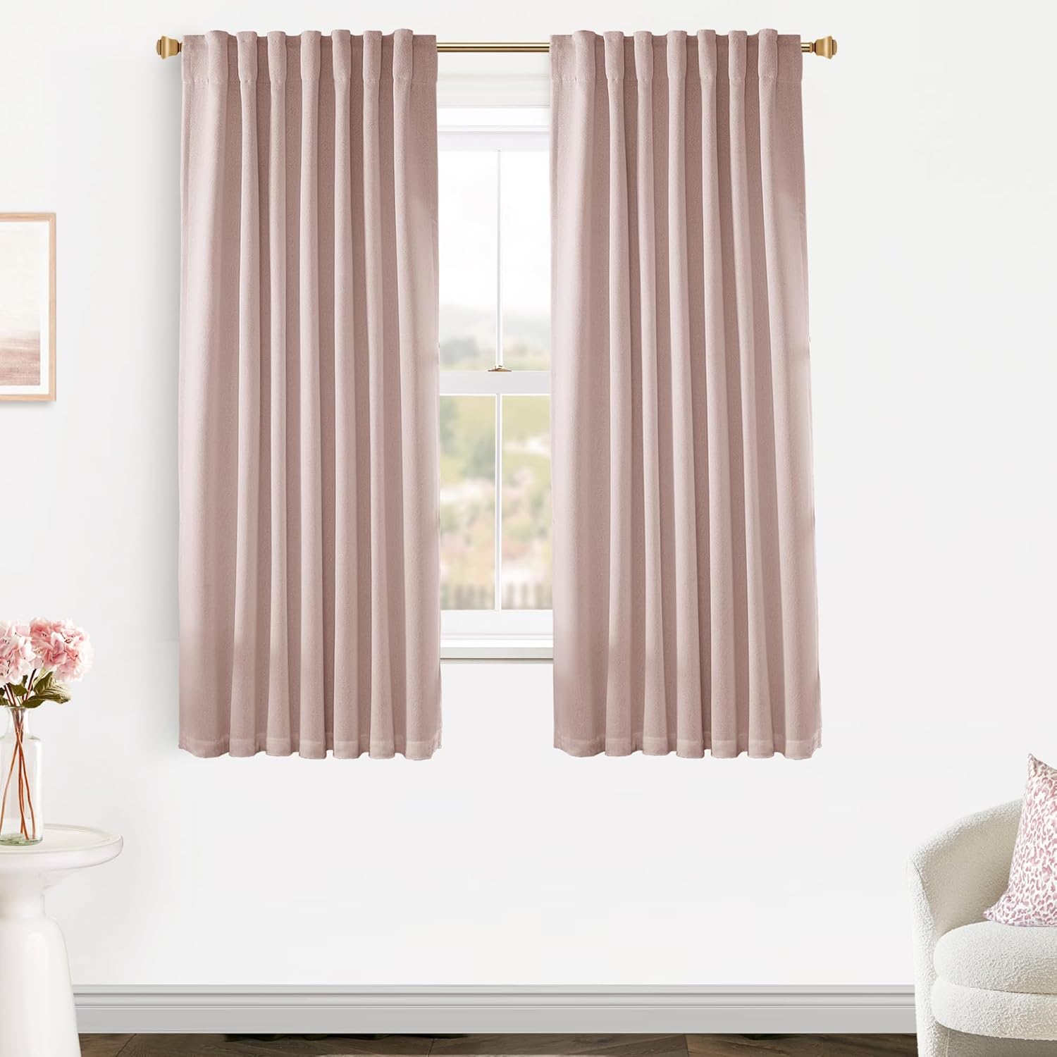 Nursery Curtains for Girls Room with Blackout Features