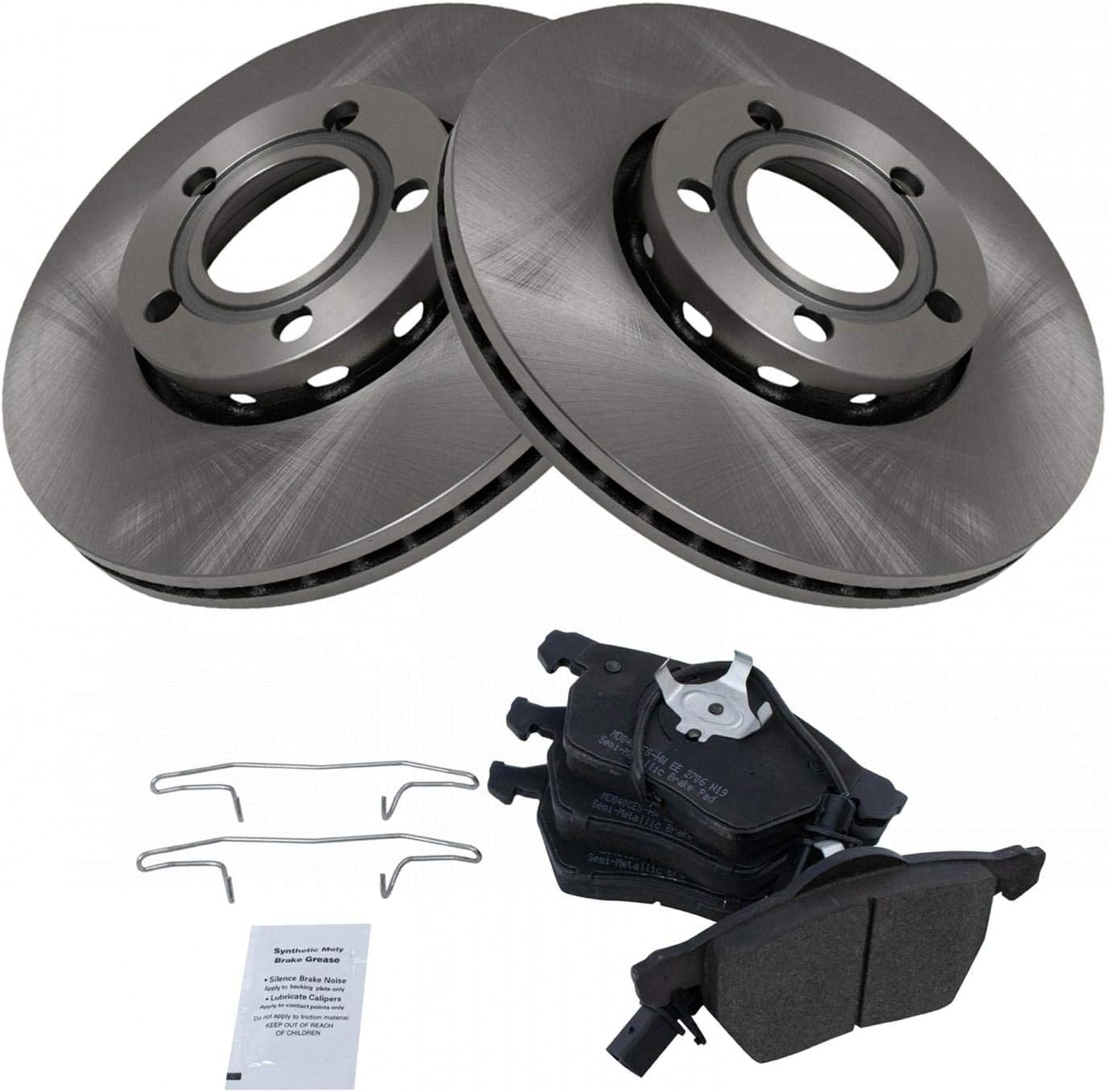 TRQ Front Brake Pad & Rotor Kit for Audi A4 and Volkswagen Passat