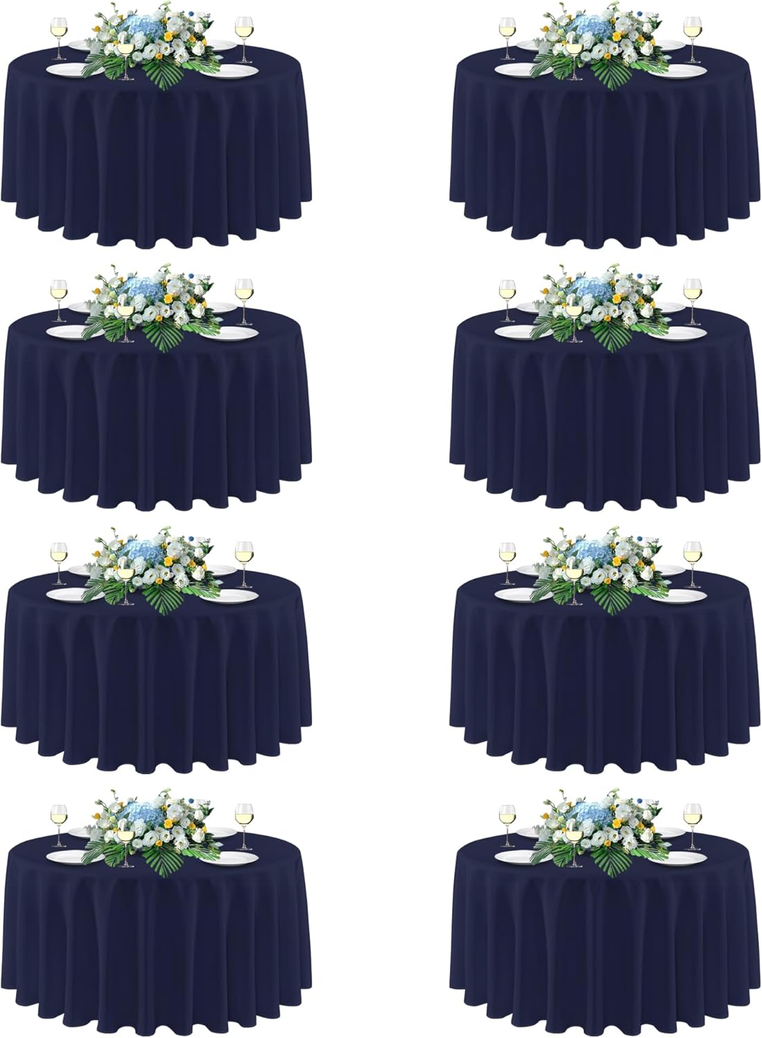 Sancua Round Tablecloth 90 Inch Diameter for Events and Parties
