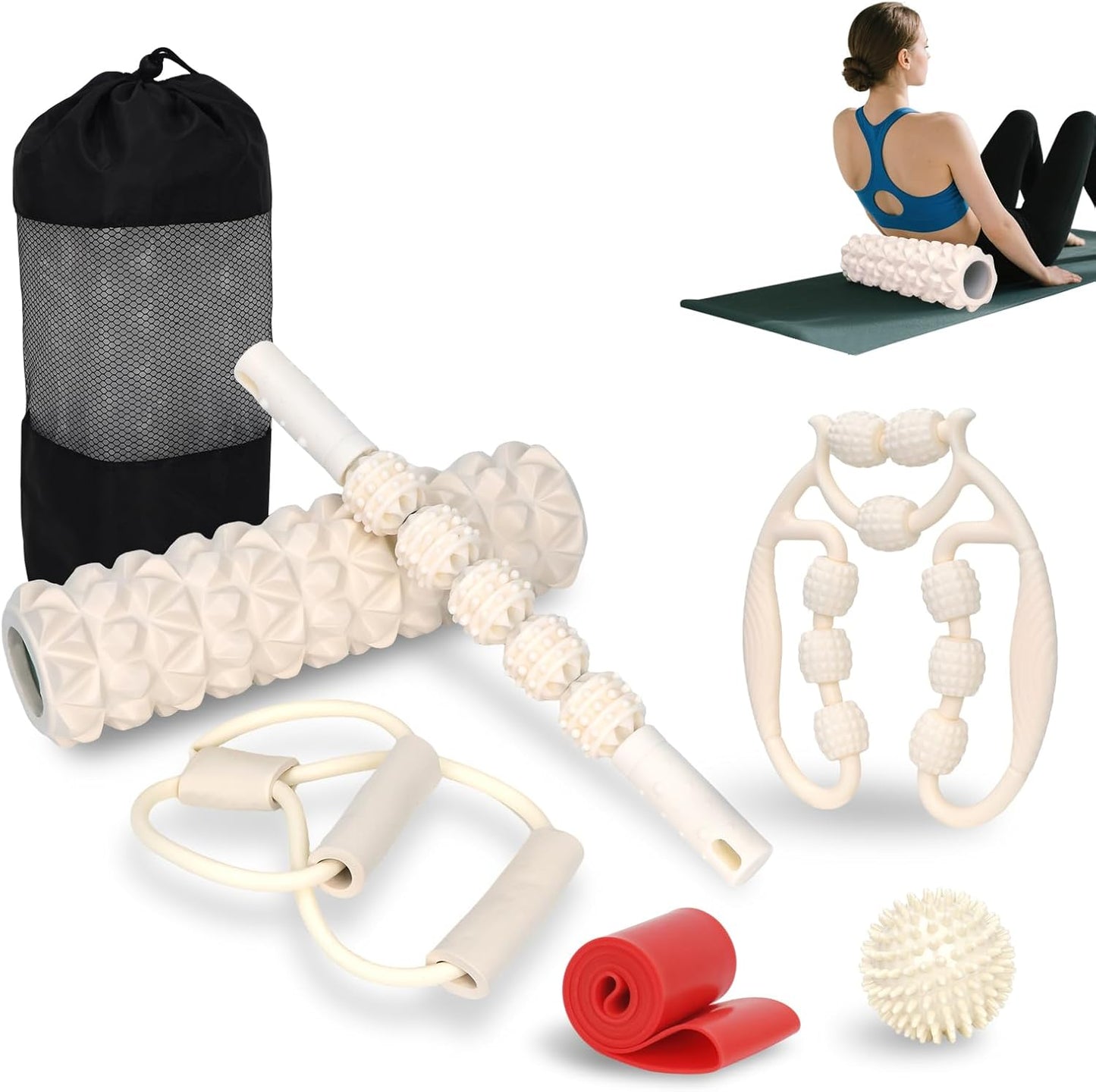 7 in 1 Foam Roller for Full-Body Relaxation and Recovery