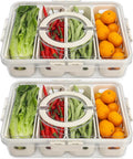 Salad Bar Containers for Fridge with Lid and Handle - Fresh Produce