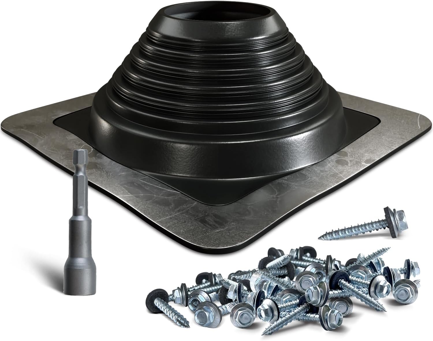 VIVIDA #8 Silicone Metal Roof Pipe Boot for Flexible Roof Sealing