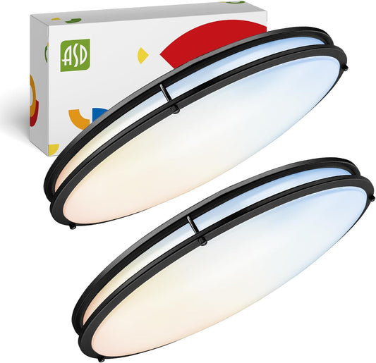 ASD LED 24 Inch Oval Flush Mount Light Fixture for Bright Spaces