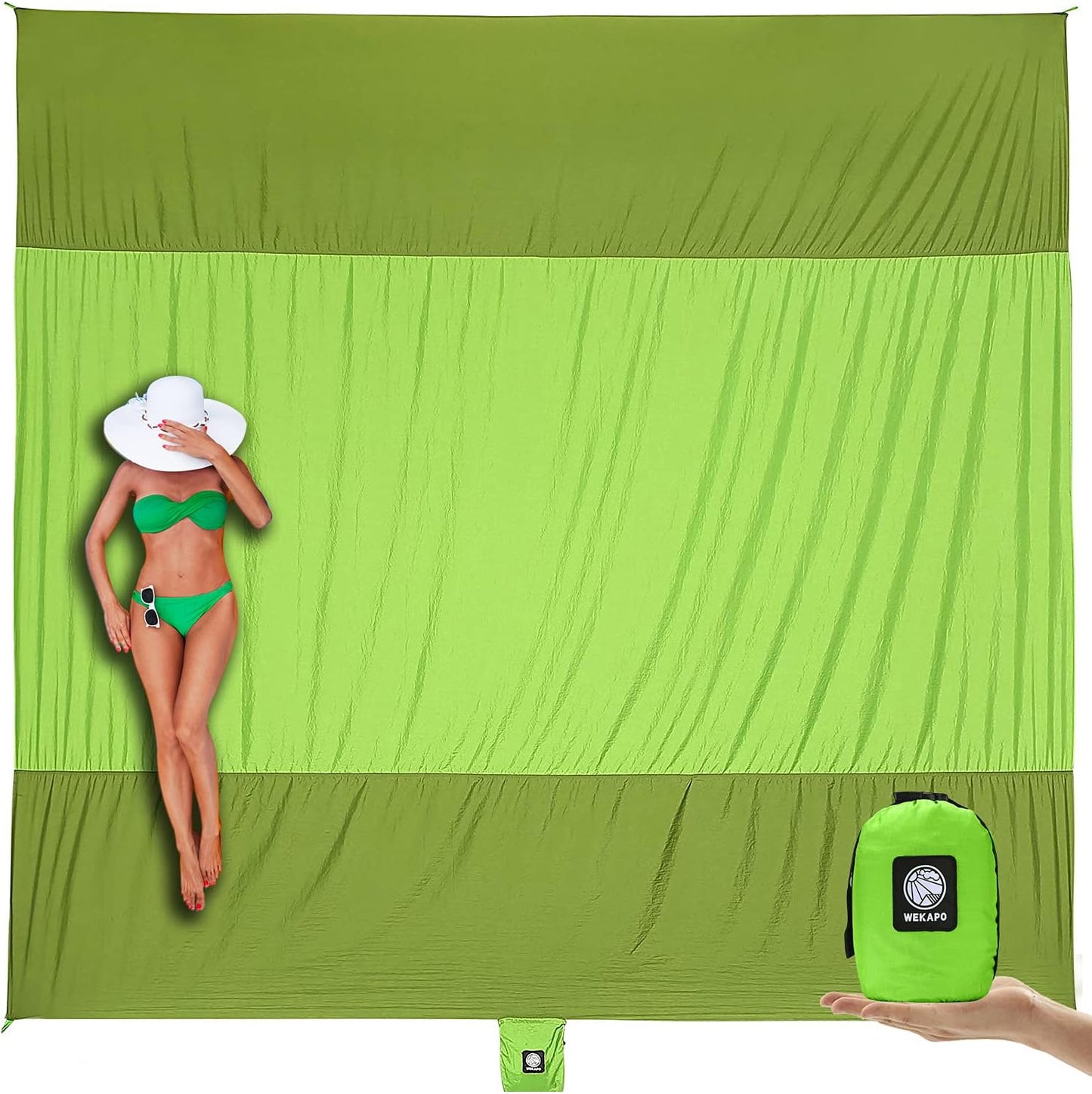 WEKAPO Beach Blanket Sandproof Waterproof Extra Large Mat