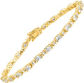 Finecraft Simulated Aquamarine Tennis Bracelet - Classic Blue Accent