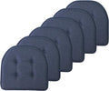Sweet Home Collection Memory Foam Chair Cushions 6 Pack - Non-Slip