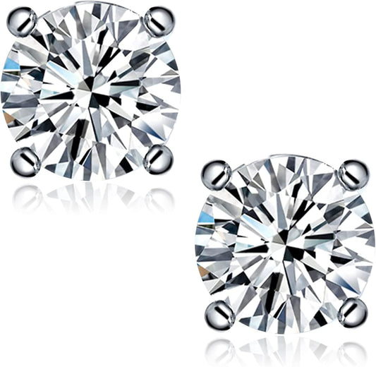 Moissanite Stud Earrings in 0.6ct-4ct D Color VVS1 Clarity
