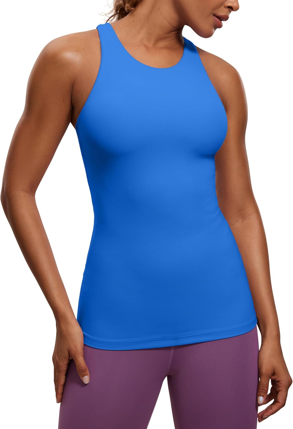 CRZ YOGA Butterluxe Womens Racerback High Neck Tank Top Review